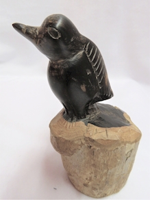 PAJARO EN MADERA DE ÉBANO