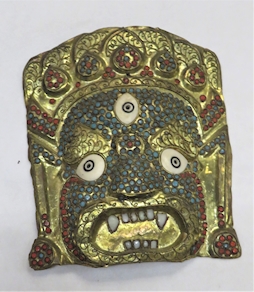 MASCARA DECORATIVA LATÓN NEPAL 15