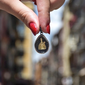 Colgante de San Fermin plata y oro de 1 ª Ley