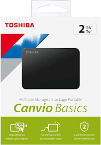 Toshiba Canvio Basics, Disco Duro, Negro 2T