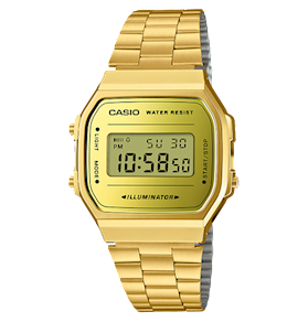 Reloj Casio vintage colecciónespejo dorado