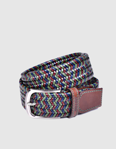 Cinturón Piel trenzado multicolor