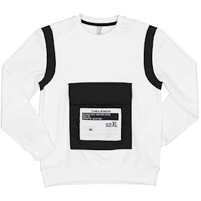 SUÉTER DE CUELLO REDONDO CON BOLSILLO DE NYLON