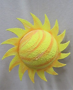 SOL GIRANDO GRANDE. PLANETAS FOSFORESCENTES SORGIN.