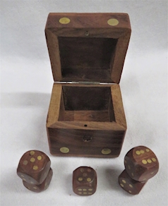 SET DADOS MADERA PEQUEÑO