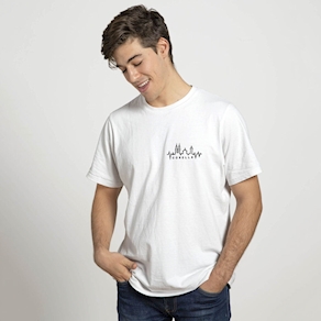 Camiseta Corella unisex pecho blanca