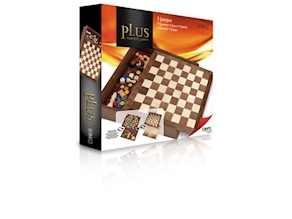 5 JUEGOS MADERA. AJEDREZ - PARCHIS - ...