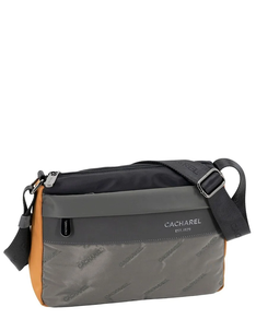 Bandolera nylon Cacharel ultra ligero tres compartimentos sky