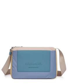 Bandolera nylon Cacharel ultra ligero tres compartimentos sky